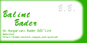 balint bader business card